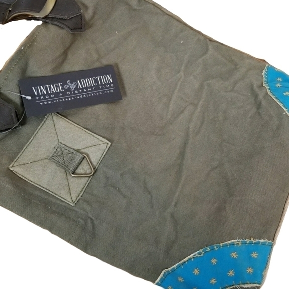 Vintage Addiction bucket bag made from vintage military tents New - Picture 5 of 5